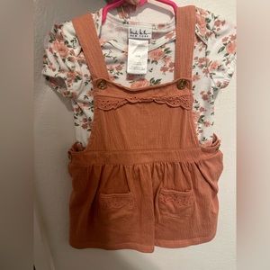 Vintage floral dress w/ onesie